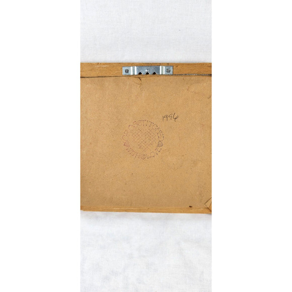 Amish Mennonite Couple Completed Cross Stitch Farmhouse Americana Rustic 5" - Picture 6 of 15